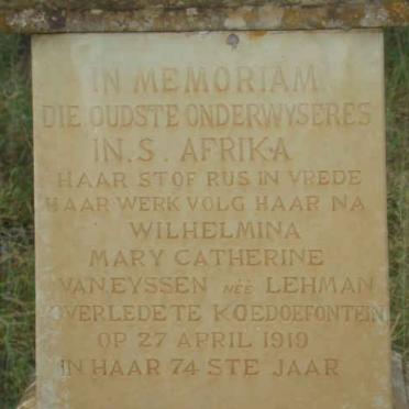 Free State, FICKSBURG district, Rural (farm cemeteries)