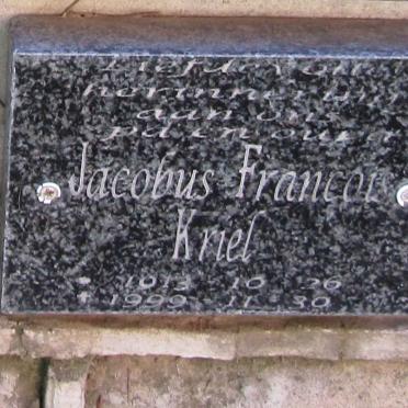 KRIEL Jacobus Francois 1913-1999