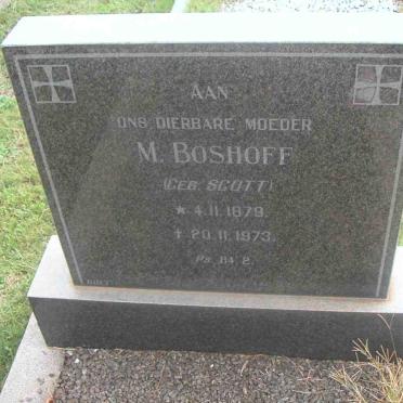 BOSHOFF M. nee SCOTT 1879-1973