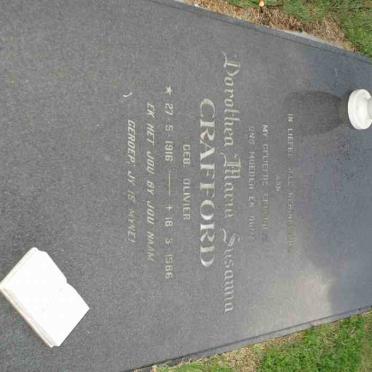 CRAFFORD Dorothea Maria Susanna nee OLIVIER 1916-1986