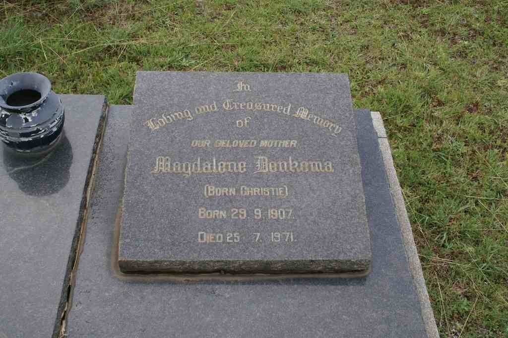 DENKEMA Magdalene nee CHRISTIE 1907-1971