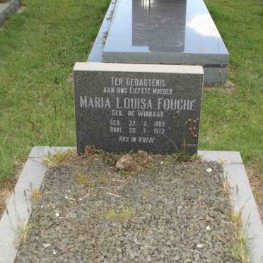 FOUCHÉ Maria Louisa nee DE WINNAAR 1889-1973
