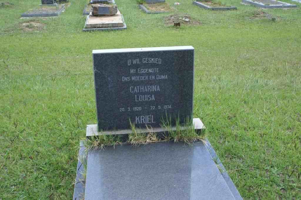 KRIEL Catharina Louisa 1920-1974