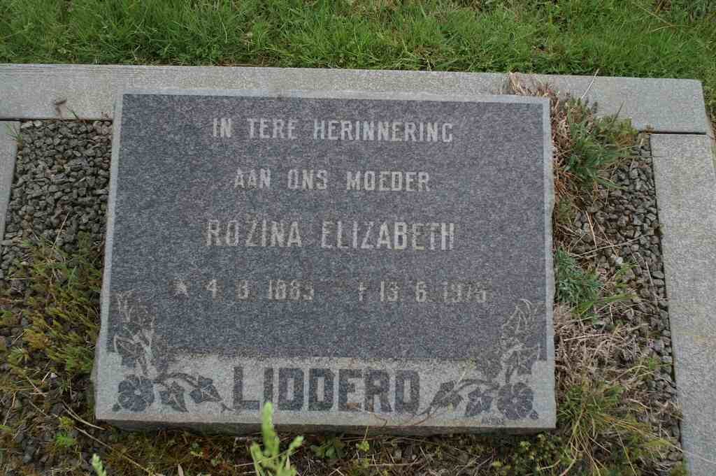 LIDDERD Rozina Elizabeth 1885-1976