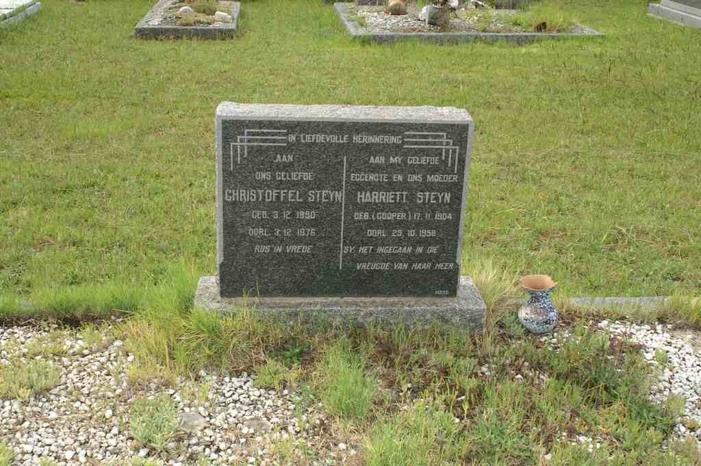 STEYN Christoffel 1890-1976 &amp; Harriett COOPER 1904-1958