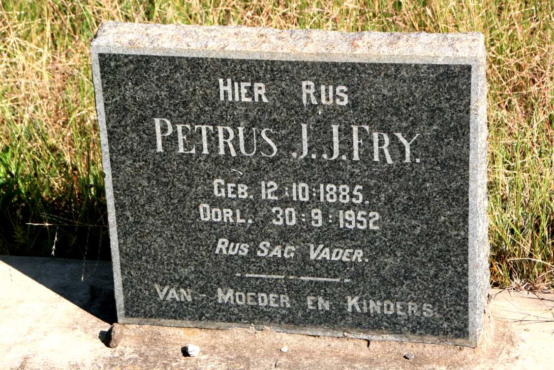 FRY Petrus Johannes Jacobus  1885-1952