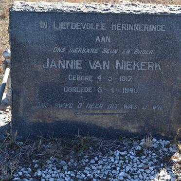 NIEKERK Jannie, van 1912-1940