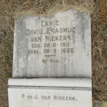 NIEKERK Ermie David Erasmus, van 1911-1928
