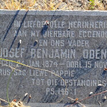 ODENDAAL Josef Benjamin 1874-1942
