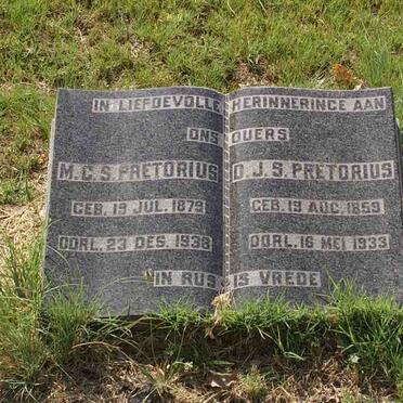 PRETORIUS D.J.S. 1859-1933 &amp; M.C.S. 1879-1938