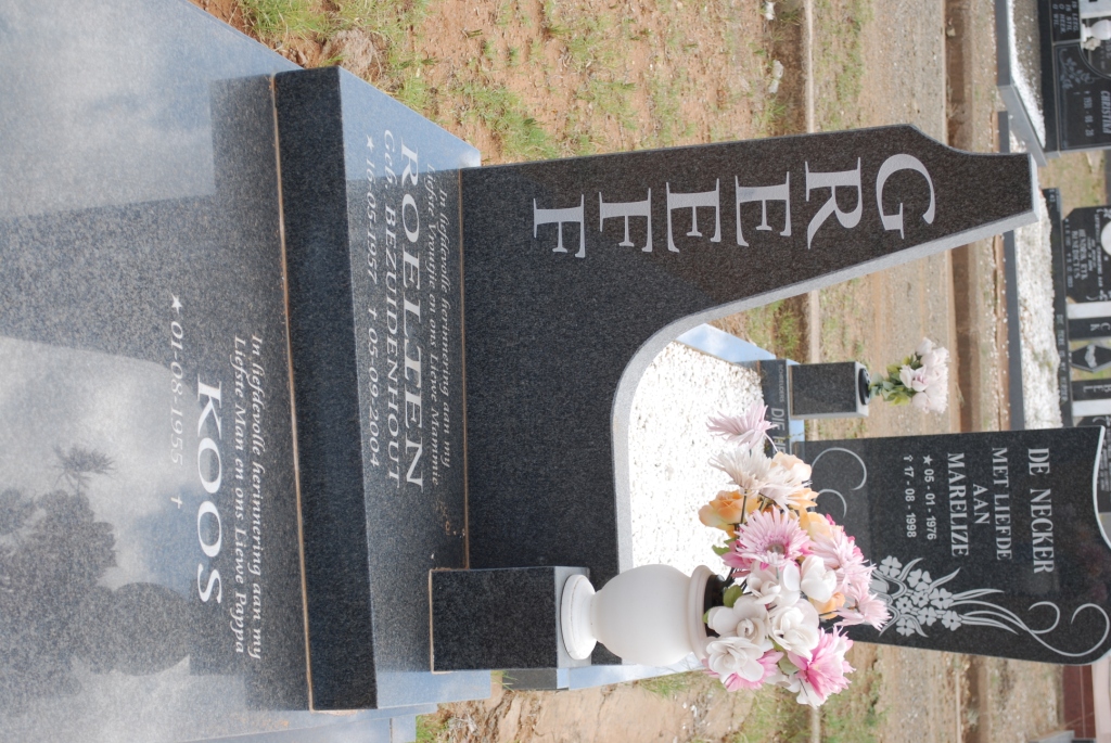 GREEFF Roelien nee BEZUIDENHOUT 1957-2004 :: GREEFF Koos 1955-
