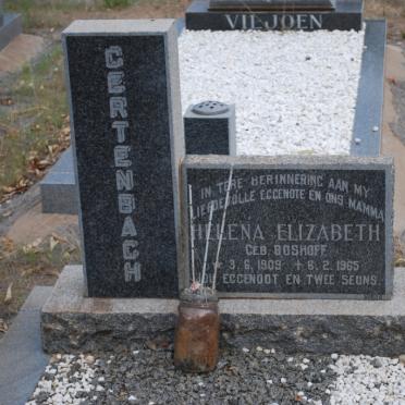 GERTENBACH Helena Elizabeth nee BOSHOFF 1909-1965