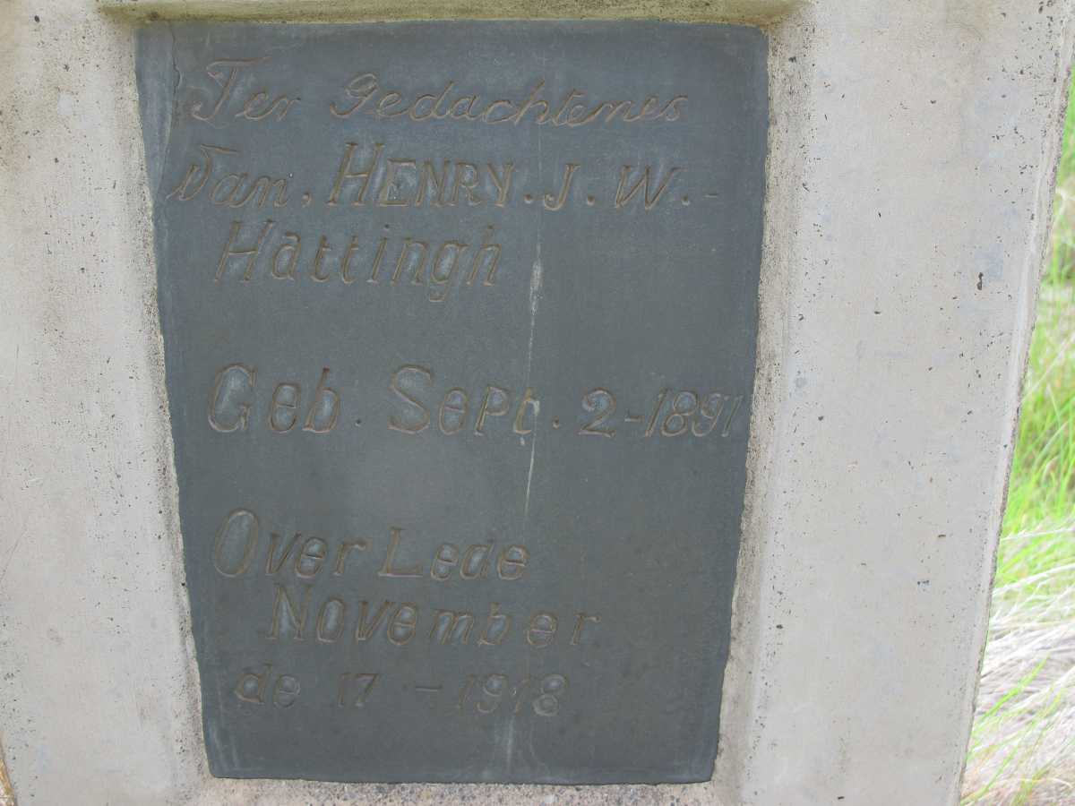 HATTINGH Henry J.W. 1891-1918