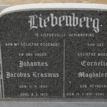 LIEBENBERG Johannes Jacobus Erasmus 1893-1975 &amp; Cornelia Magdalena REYNECKE 1891-1976