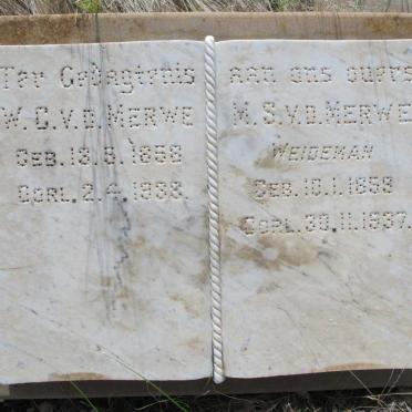 MERWE W.C., v.d. 1858-1938 &amp; M.S. WEIDEMAN 1859-1937