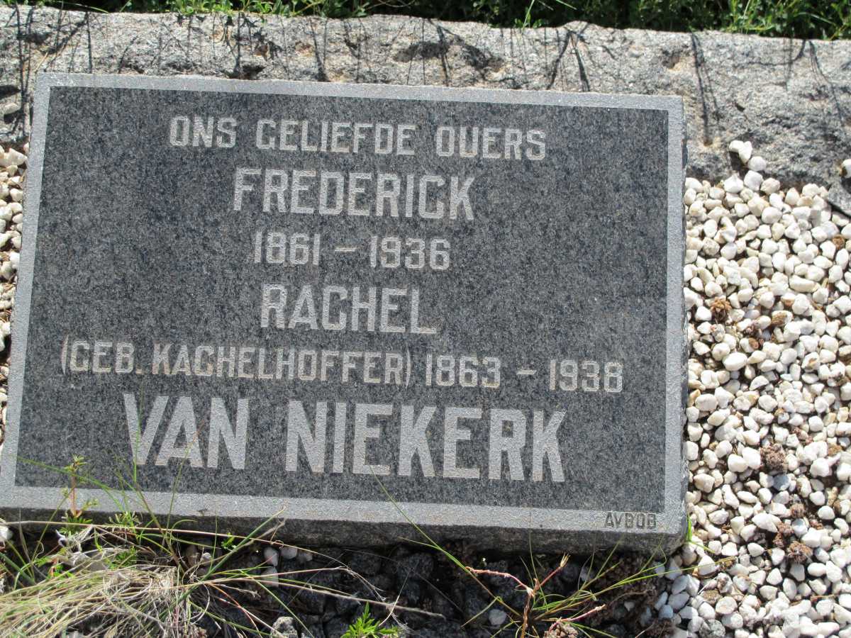 NIEKERK Frederick, van 1861-1936 &amp; Rachel KACHELHOFFER 1863-1938