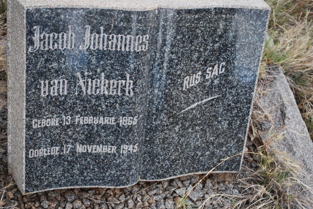 NIEKERK Jacob Johannes, van 1865-1945