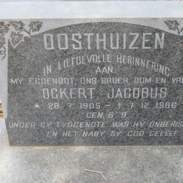 OOSTHUIZEN Ockert Jacobus 1905-1986