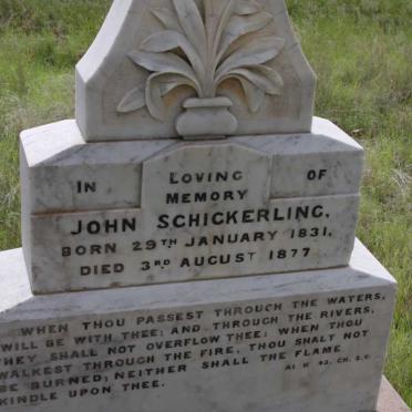 SCHICKERLING Cecilia -1914 :: SCHICKERLING John 1831-1877 :: SCHICKERLING John Gibbon 1855-1915