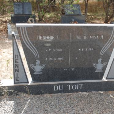 TOIT Hendrik L., du 1905-1980 &amp; Wilhelmina 1914-