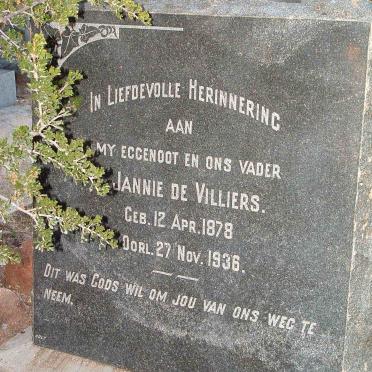 VILLIERS Jannie, de 1878-1936