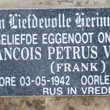 BLERK Francois Petrus, van 1942-2003