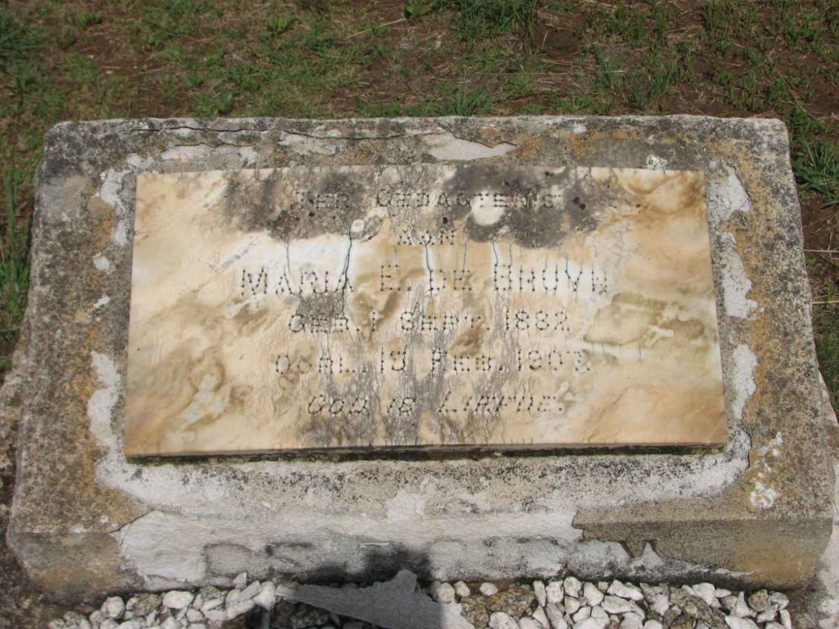 BRUYN Maria E., de 1882-1907