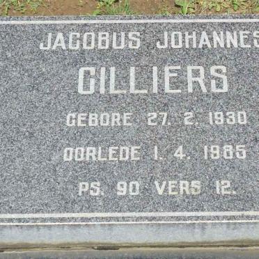 CILLIERS Jacobus Johannes 1930-1985