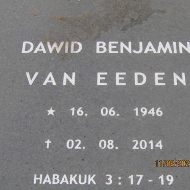 EEDEN Dawid Benjamin, van 1946-2014