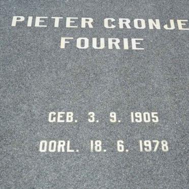 FOURIE Pieter Cronje 1905-1978