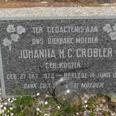 GROBLER Johanna H.C. KOSTER 1873-1960