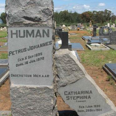 HUMAN Petrus Johannes 1895-1970 &amp; Catharina Stephina FISCHER 1896-1984