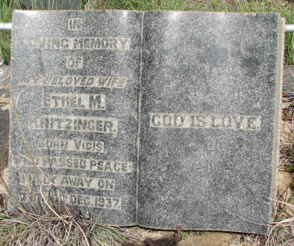 KRITZINGER Ethel M. nee VIGIS -1937