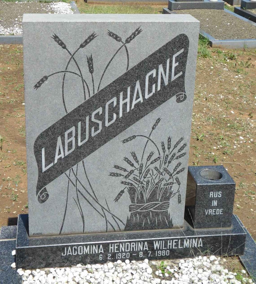 LABUSCHAGNE Jacomina Hendrina Wilhelmina 1920-1980