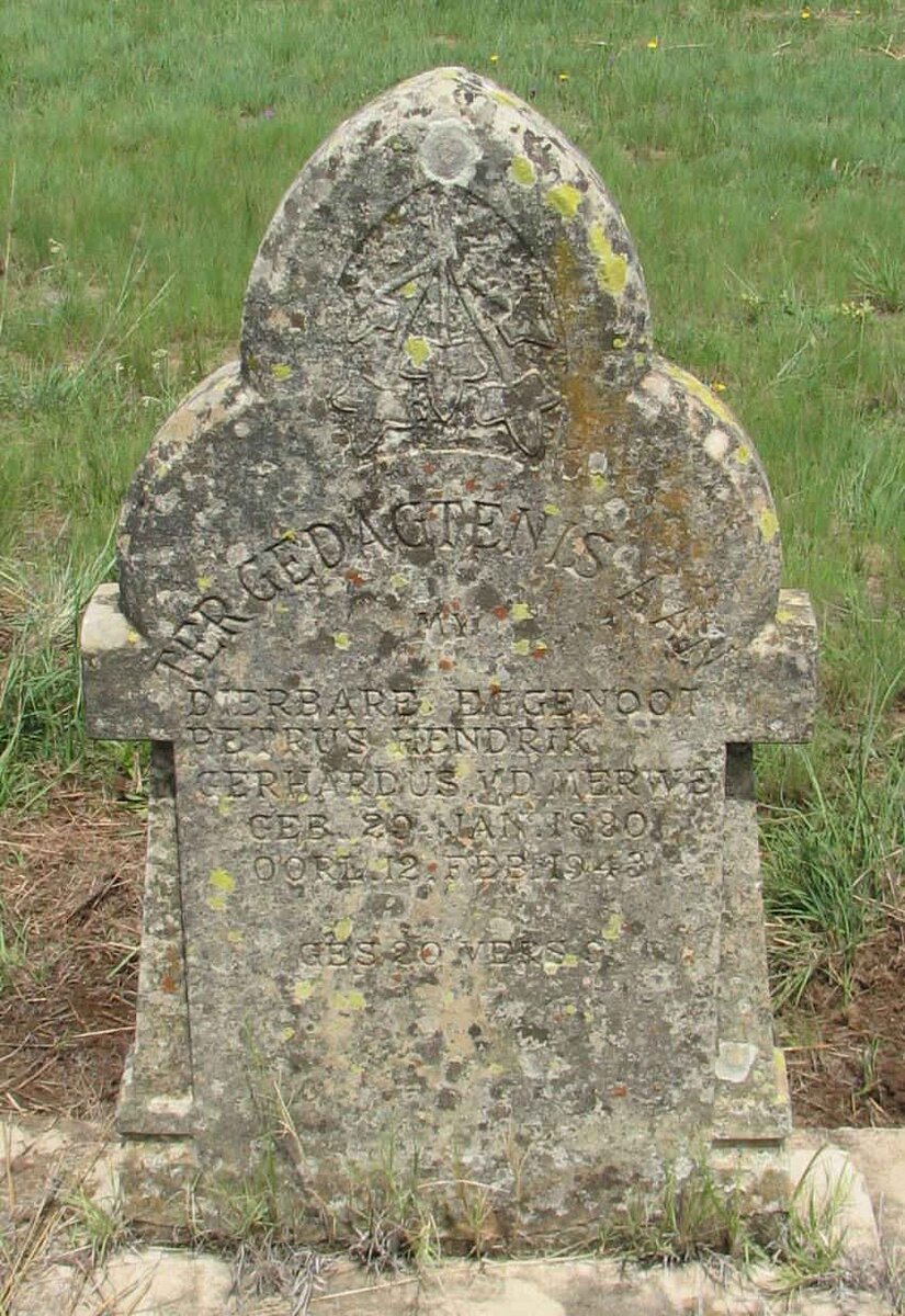 MERWE Petrus Hendrik Gerhardus, V.D. 1880-1943