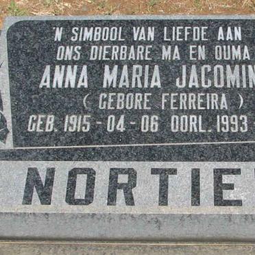 NORTIER Anna Maria Jacomina nee FERREIRA 1915-1993