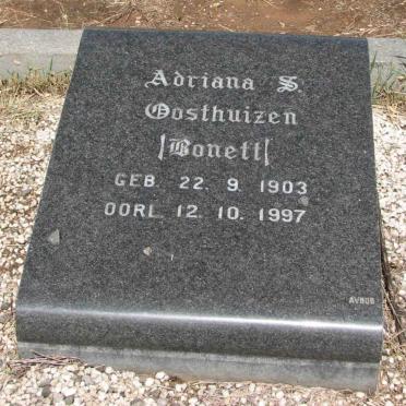 OOSTHUIZEN Adriana S. nee BONETT 1903-1997
