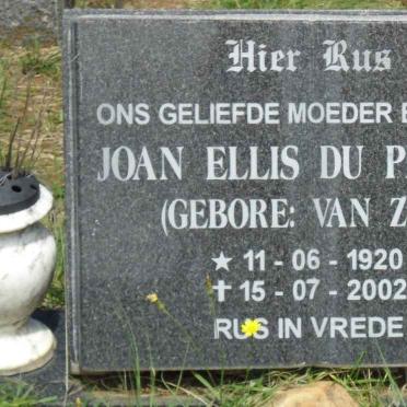 PLESSIS Joan Ellis, du nee VAN ZYL 1920-2002
