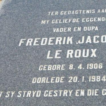 ROUX Frederik Jacobus, le 1906-1984