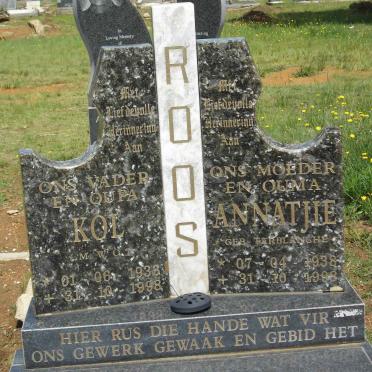 ROOS M.W.O. 1933-1998 &amp; Annatjie TERBLANCHE 1938-1998