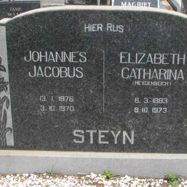 STEYN Johannes Jacobus 1876-1970 &amp; Elizabeth Catharina HEYDENREICH 1883-1973