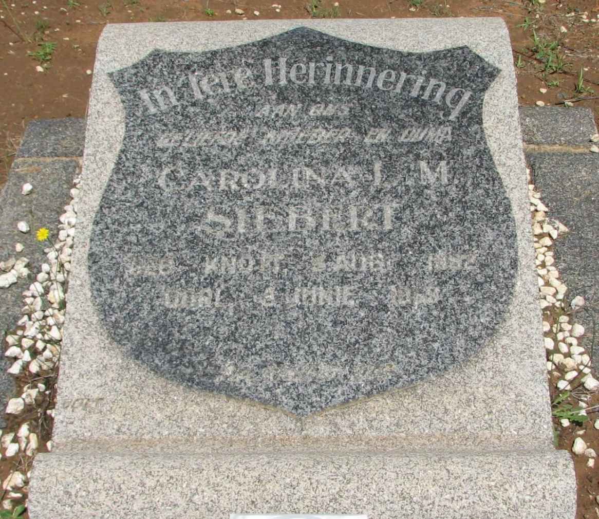 SIEBERT Carolina L.M. nee KNOTT