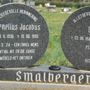 SMALBERGER Cornelius Jacobus 1936-1995 &amp; Era 1941-1999