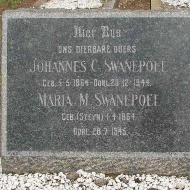 SWANEPOEL Johannes C. 1864-1944 &amp; Maria M. STEYN 1864-1945