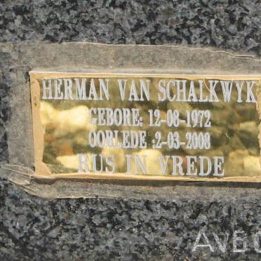 SCHALKWYK Herman, van 1972-2008