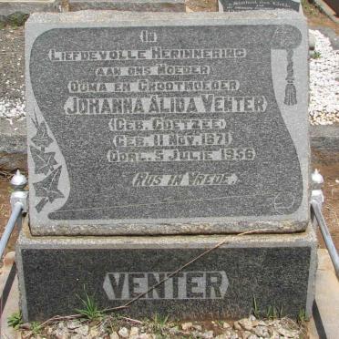 VENTER Johanna Alida nee COETZEE 1871-1956
