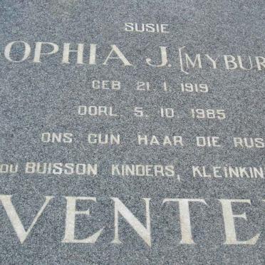 VENTER Sophia J. nee MYBURGH 1919-1985