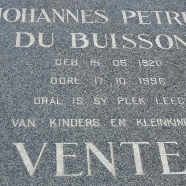 VENTER Johannes Petrus du Buisson 1920-1996
