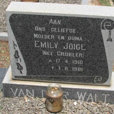 WALT Emily Joige, van der nee GROBLER 1910-1981