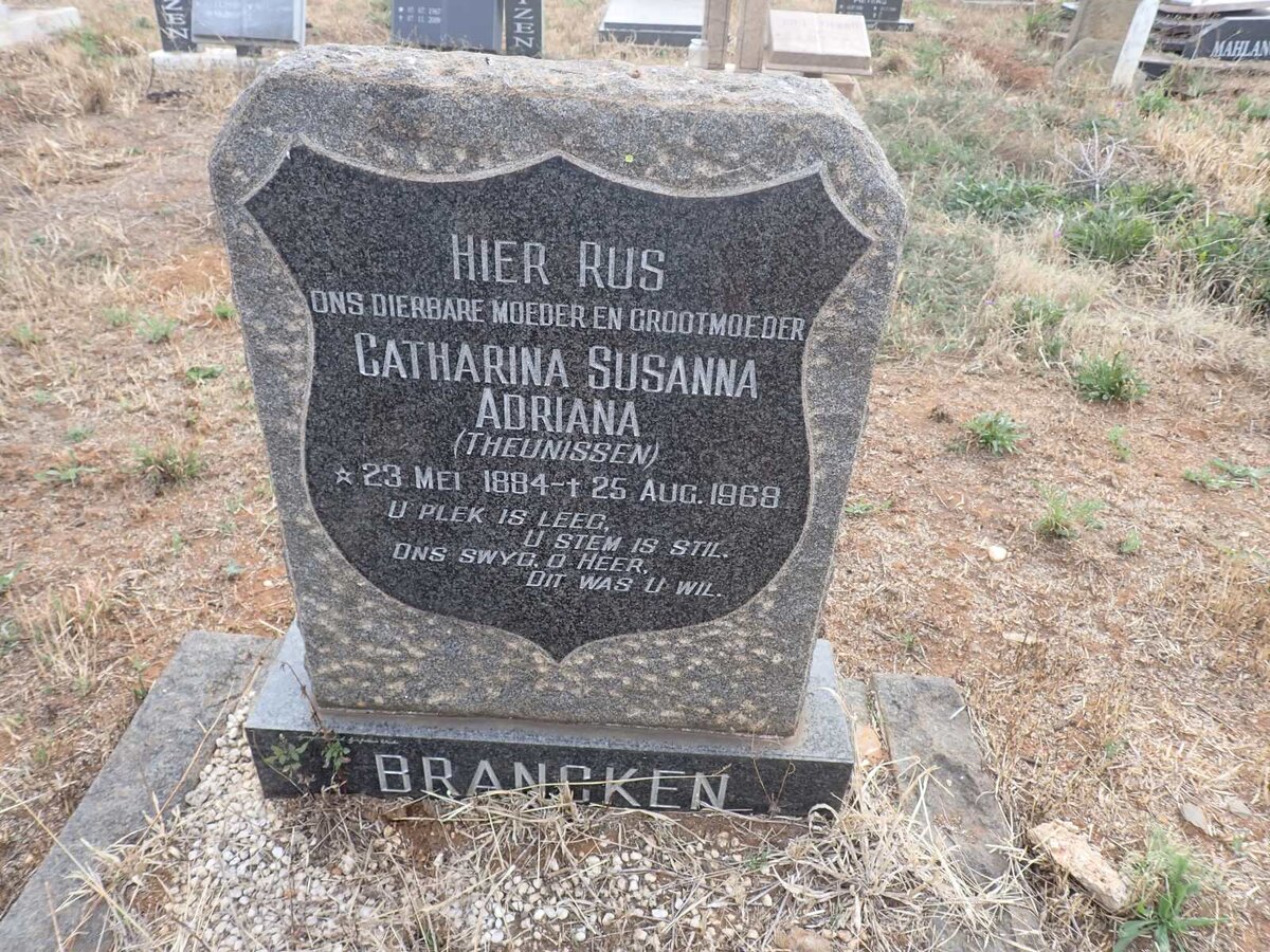 BRANCKEN Catharina Susanna Adriana nee THEUNISSEN 1884-1968